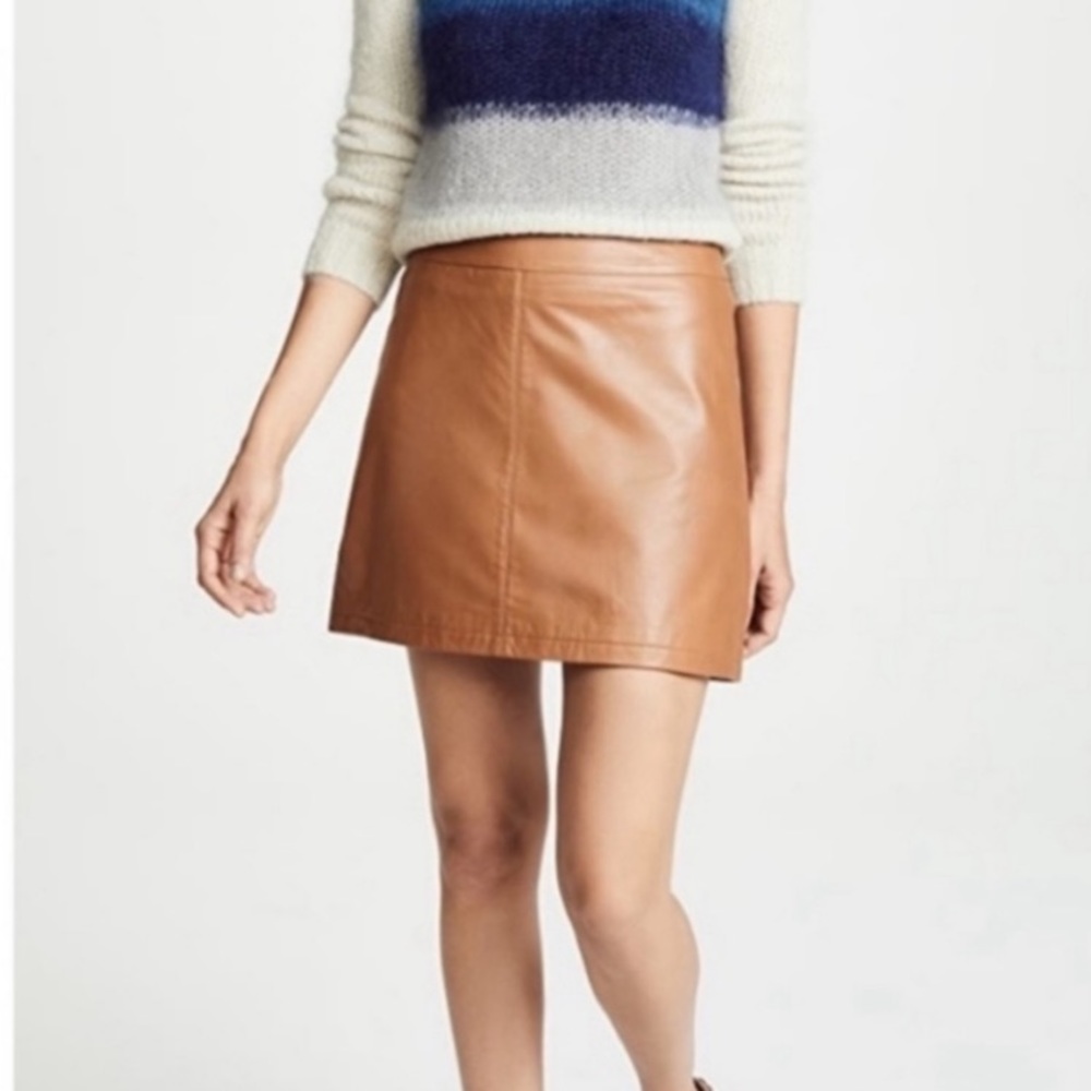 Cupcakes & cashmere vegan leather skirt